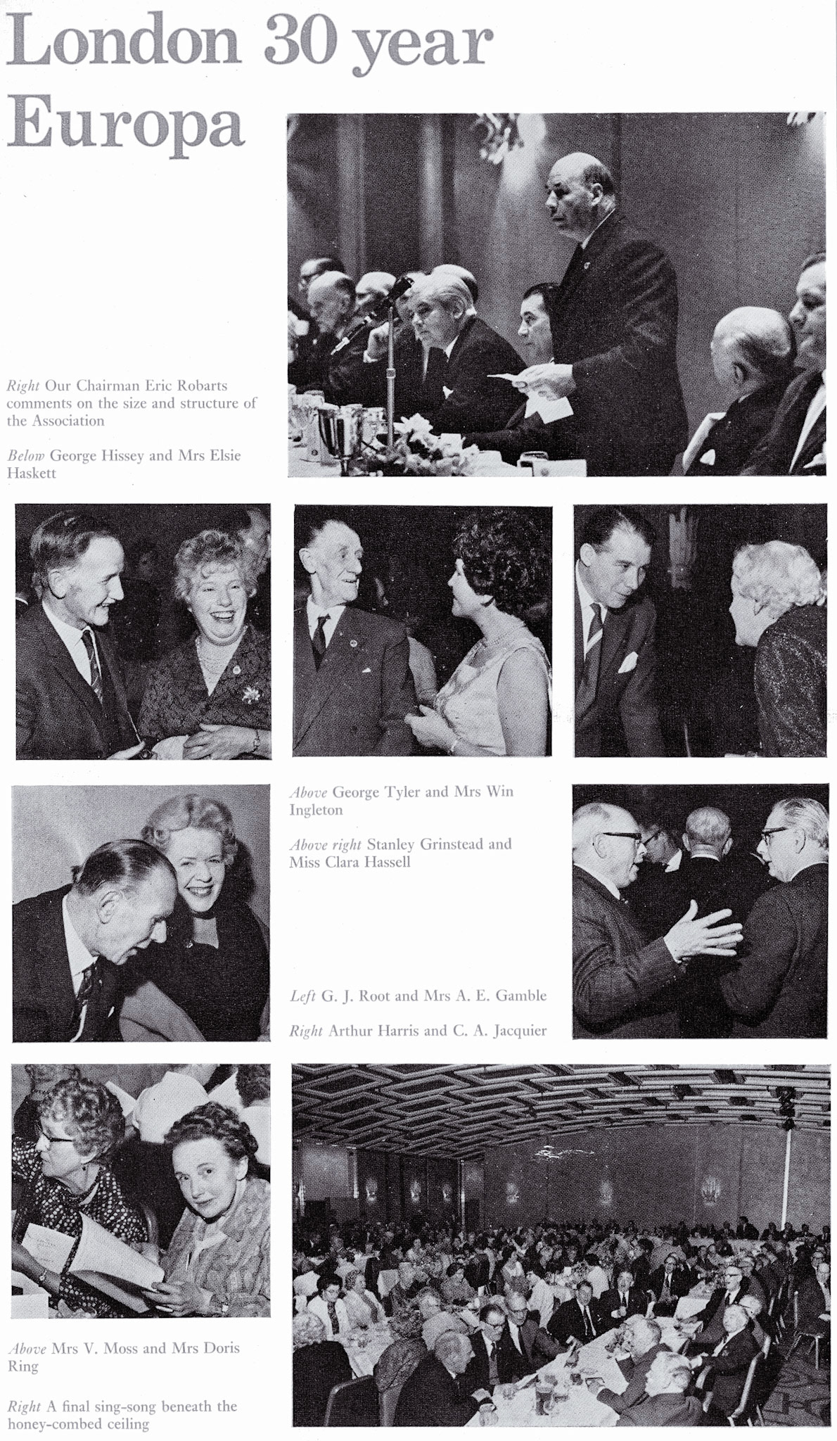 1970 30 year awards in London at the Europa Hotel (Courtesy Doreen Williams)