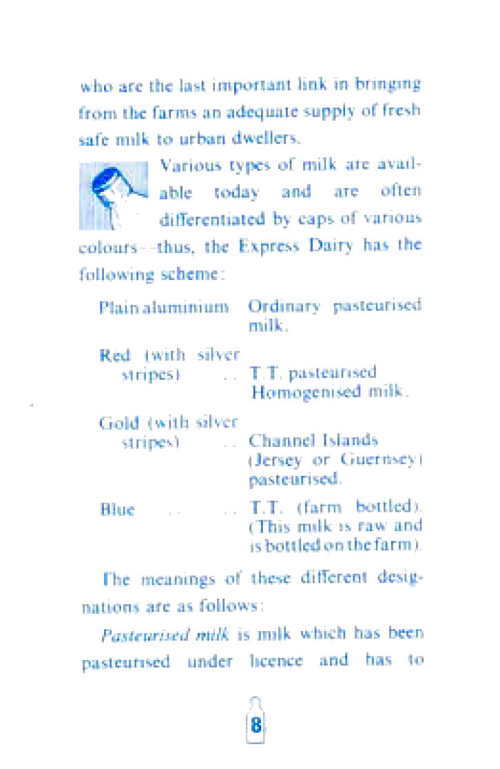 1963 customer leaflet 'The Story of MILK today'. 12 page leaflet issued to customers of Express Dairy, measures 10.2 cm. x 15.2 cm. when closed. (Courtesy Mark Hudson)