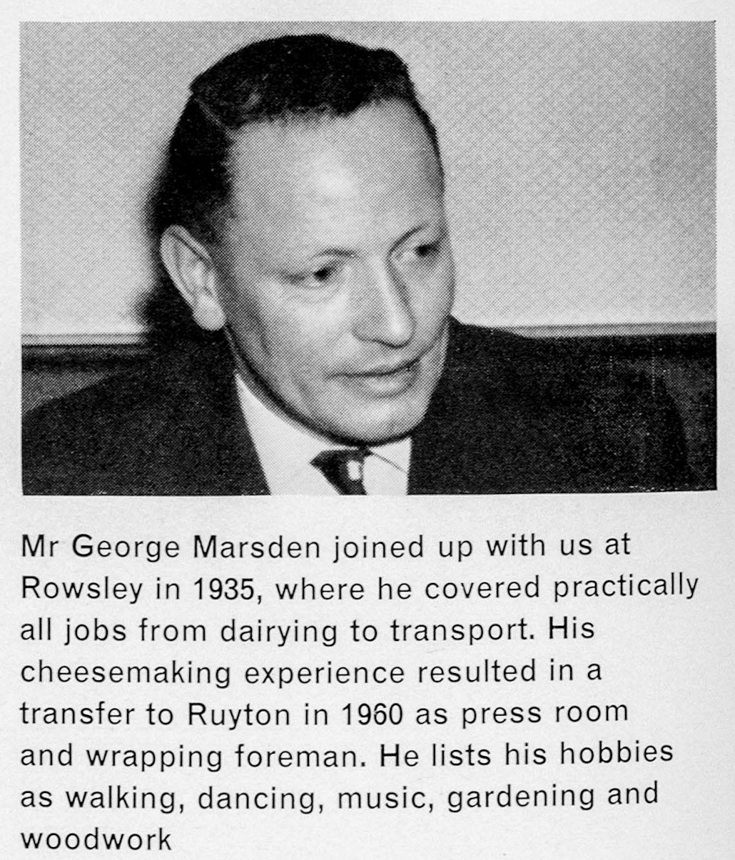 1962 Recent Appointments-Mr George Marsden, Manager-Holywood Creamery, formerly at Rowsley. (Express News Autumn)