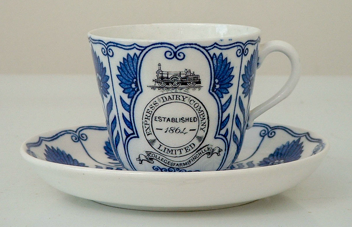 1920's? Tea cup and saucer, College Farm. (Courtesy Paul Smith)