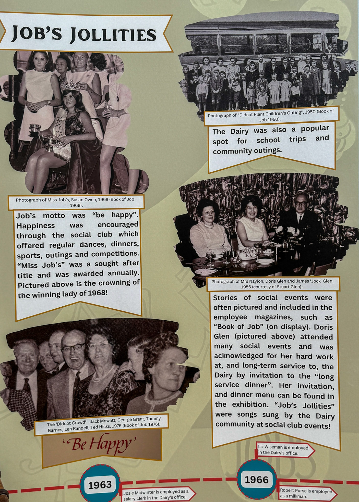 1960's Job's organised regular social events for the staff. (Didcot Dairy Exhibition 2024, Cornerstone Arts Centre)