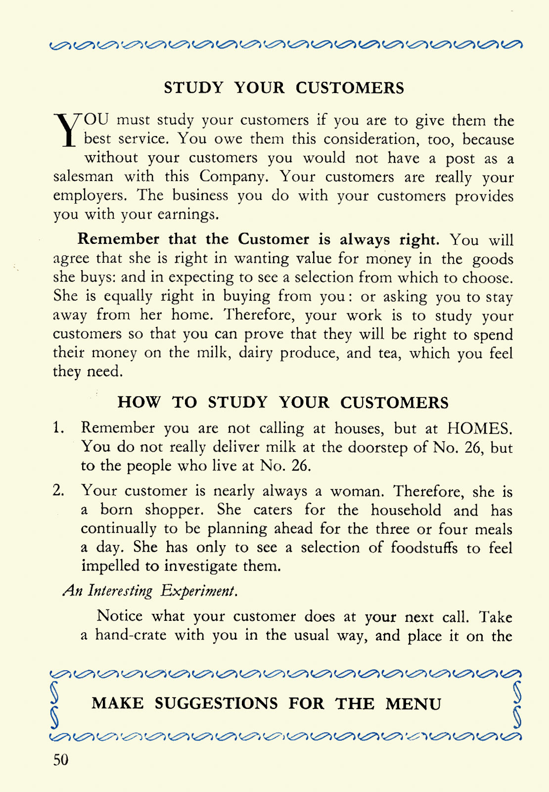 1956 Express Salesman's Manual, Fourth Edition published 1954, presented to Roger Gillard, Orpington Depot