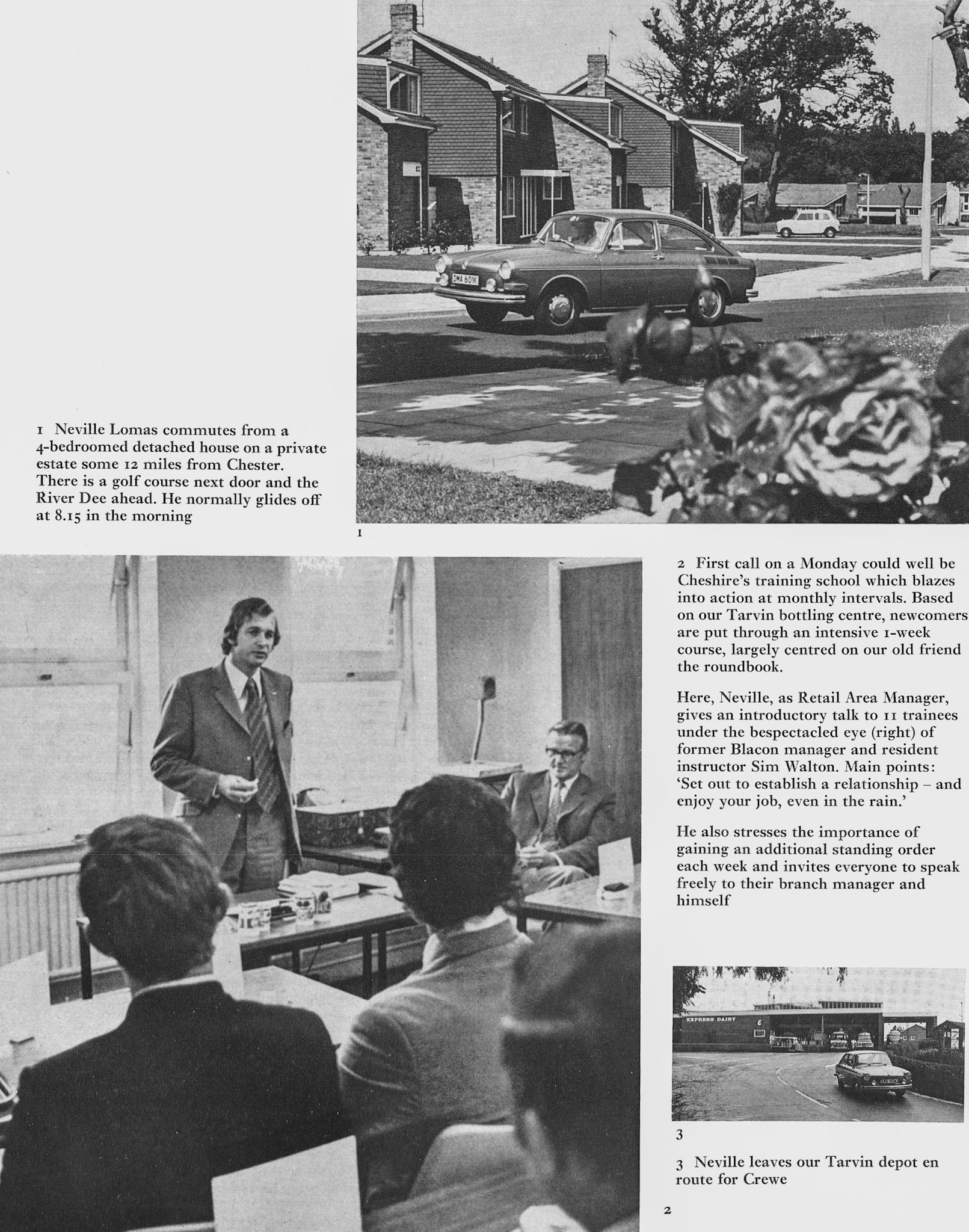 1973 Profile of Neville Lomas, Cheshire Retail Area Manager. (Express News Autumn)