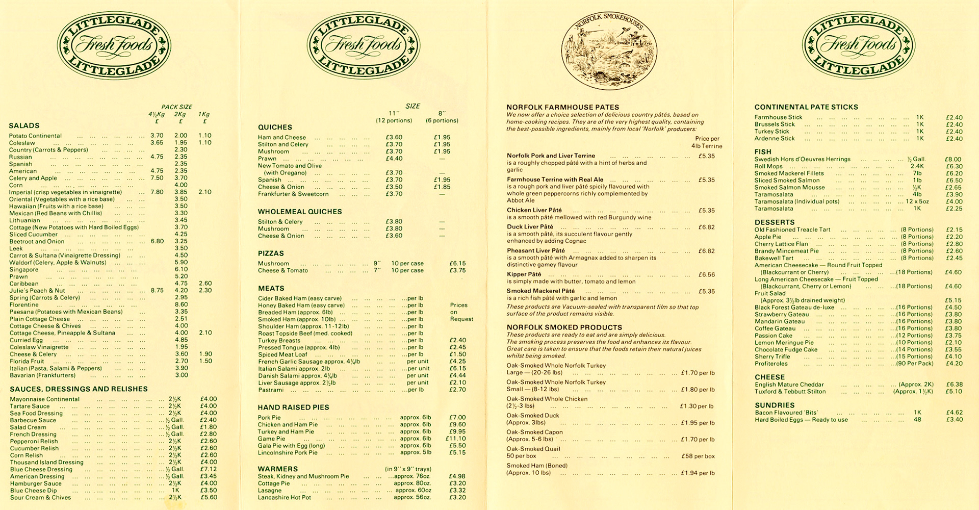 1981 Littleglade Price List-December, incorporating Norfolk Smokehouses, (Courtesy John Southwell)