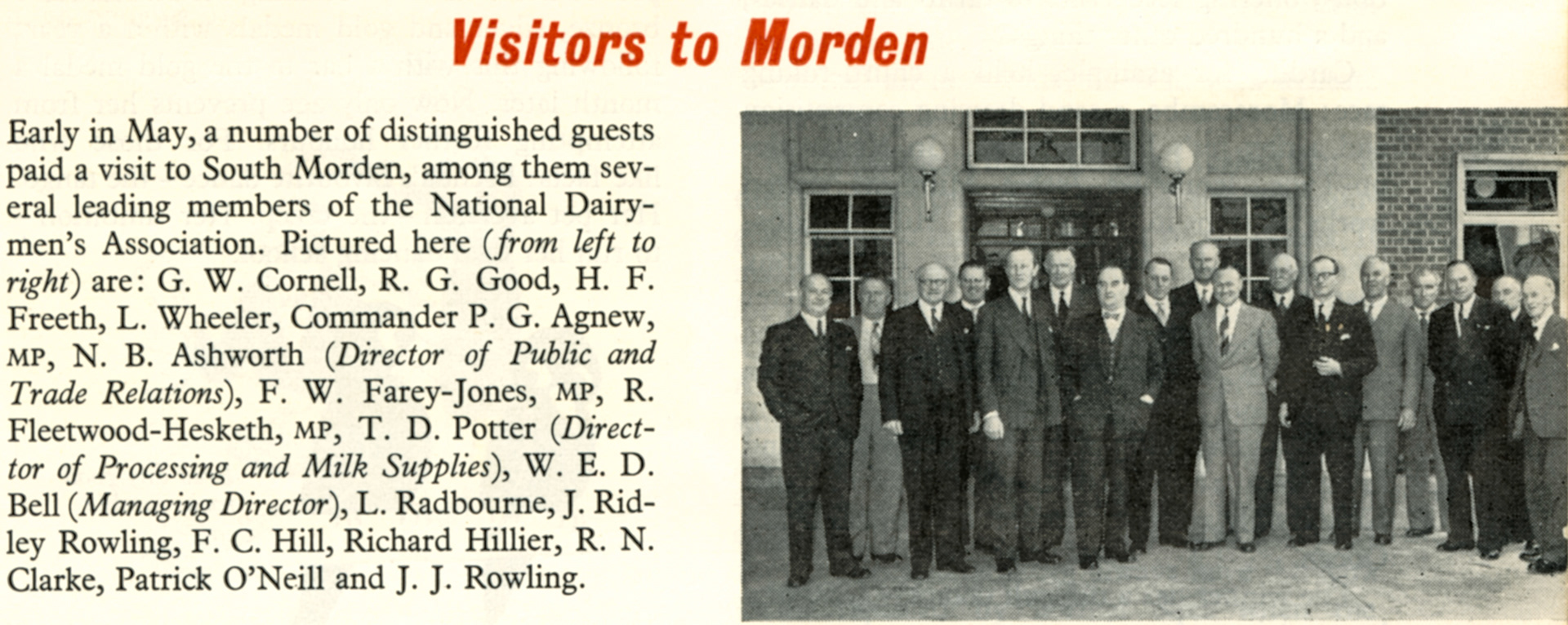 1956 Visitors to South Morden, the year after opening.