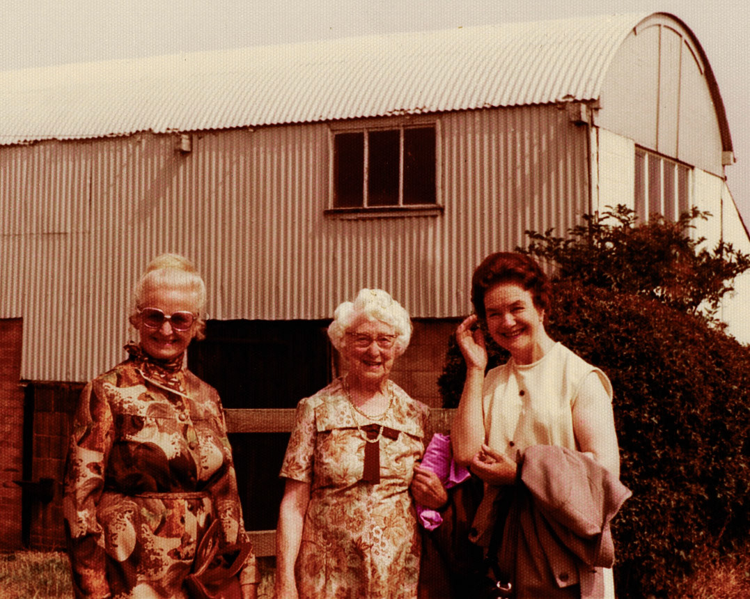The old village hall in the background. Betty Sayce identifies, in the middle, Annie Sayce, my Dad Ron Sayce’s Mum. (Courtesy Joe Lyons)