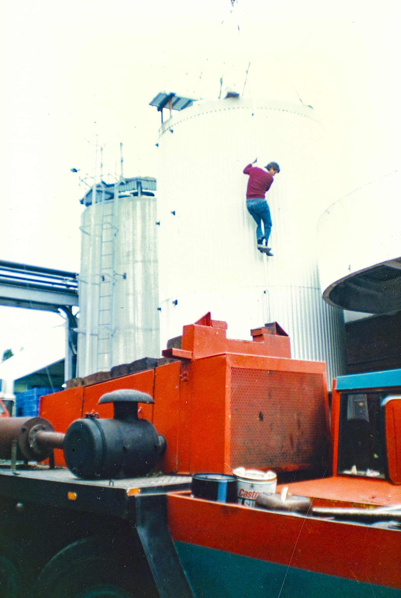 1980s Exeter Processing-silo and milk reception construction. (Pictures by Syd Johnston, presented by his son Ian via Teresa Heal)