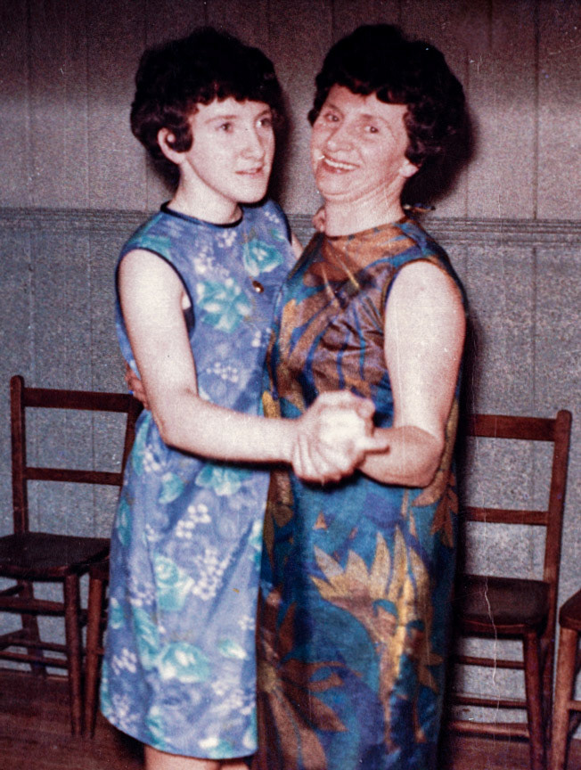 1960's Minsterley Creameries Social Club “Do” or Union Dinner. Christine Fisher comments "My cousin Sheila Challinor and her daughter Lyn." (Joe Lyons Collection)