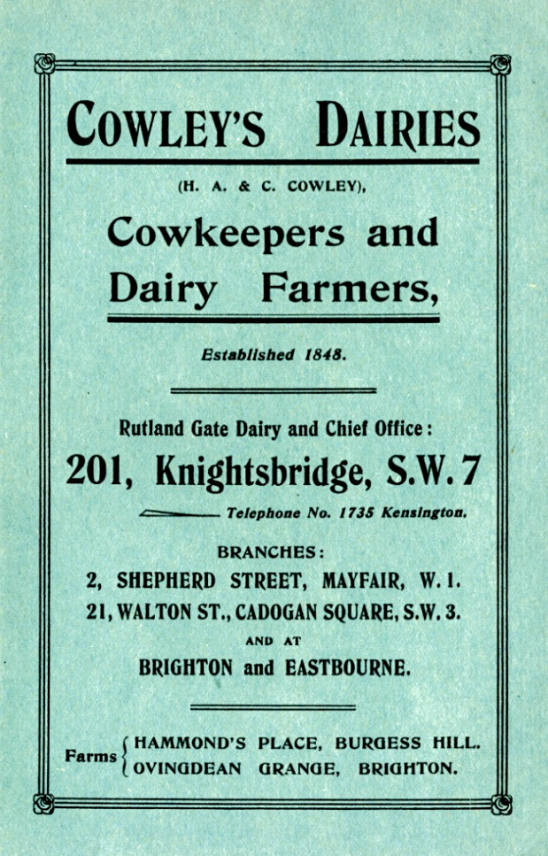 1964 Cowley's Dairies was acquired by Express. (Courtesy https://www.cowleyfamily.org.uk/)