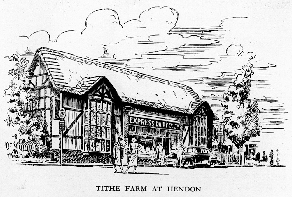 1954 Tithe Farm, Hendon. Elisabeth Torry comments "My Dad Syd Whatling worked at Tithe Farm for a while." (Express Salesman's Manual Fourth Edition)