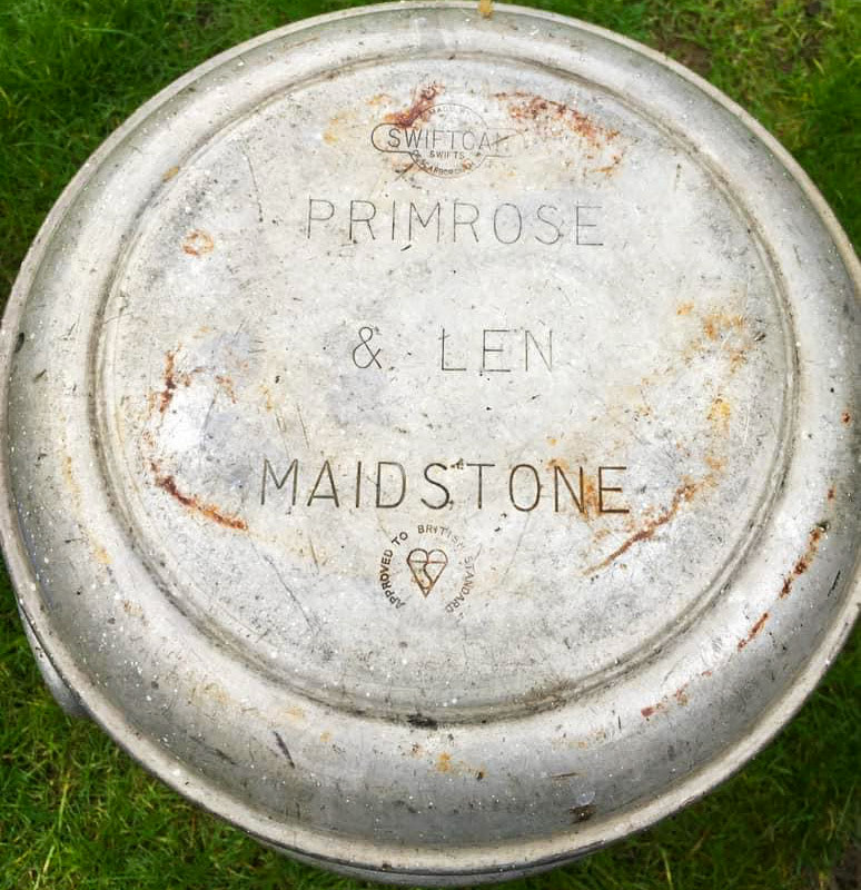 1960's Primrose and Len 10 gallon churn (Courtesy Brian Clarke, Maidstone Past FB Group)