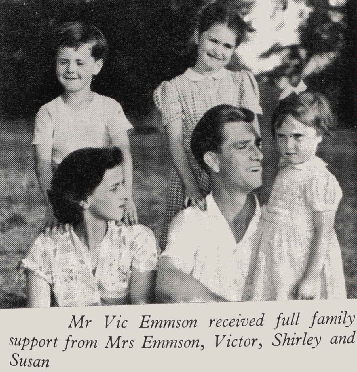 1957 Cricket match at Marble Hill, Twickenham. Mr Vic Emmson from Carshalton Depot with his family. (Express News Autumn)