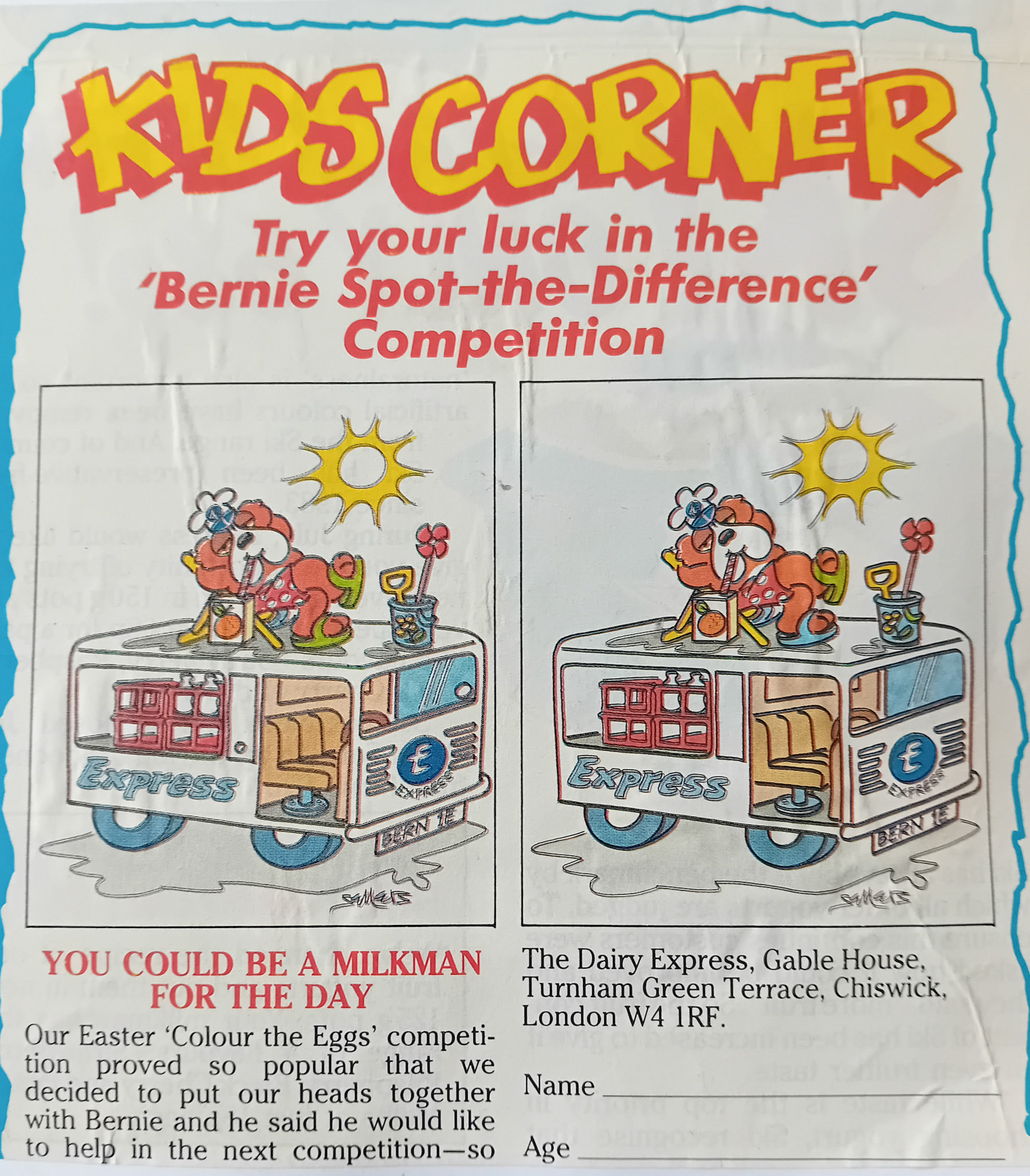 1980's? Spot the Difference Competition (Courtesy Paul Smith)