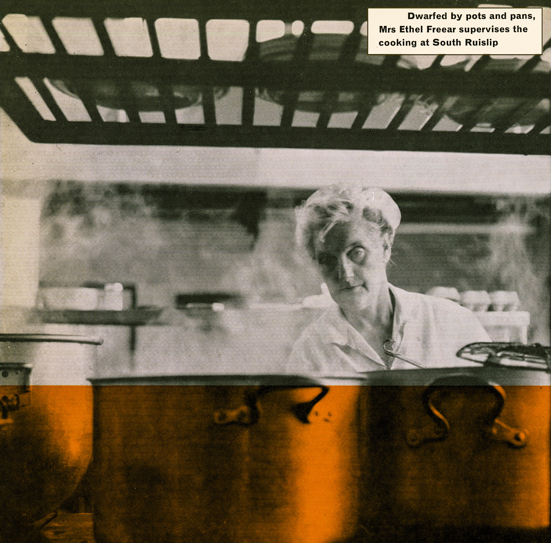 1963 South Ruislip, Mrs Ethel Freear , from Staff Canteen Feature (Express News Autumn)