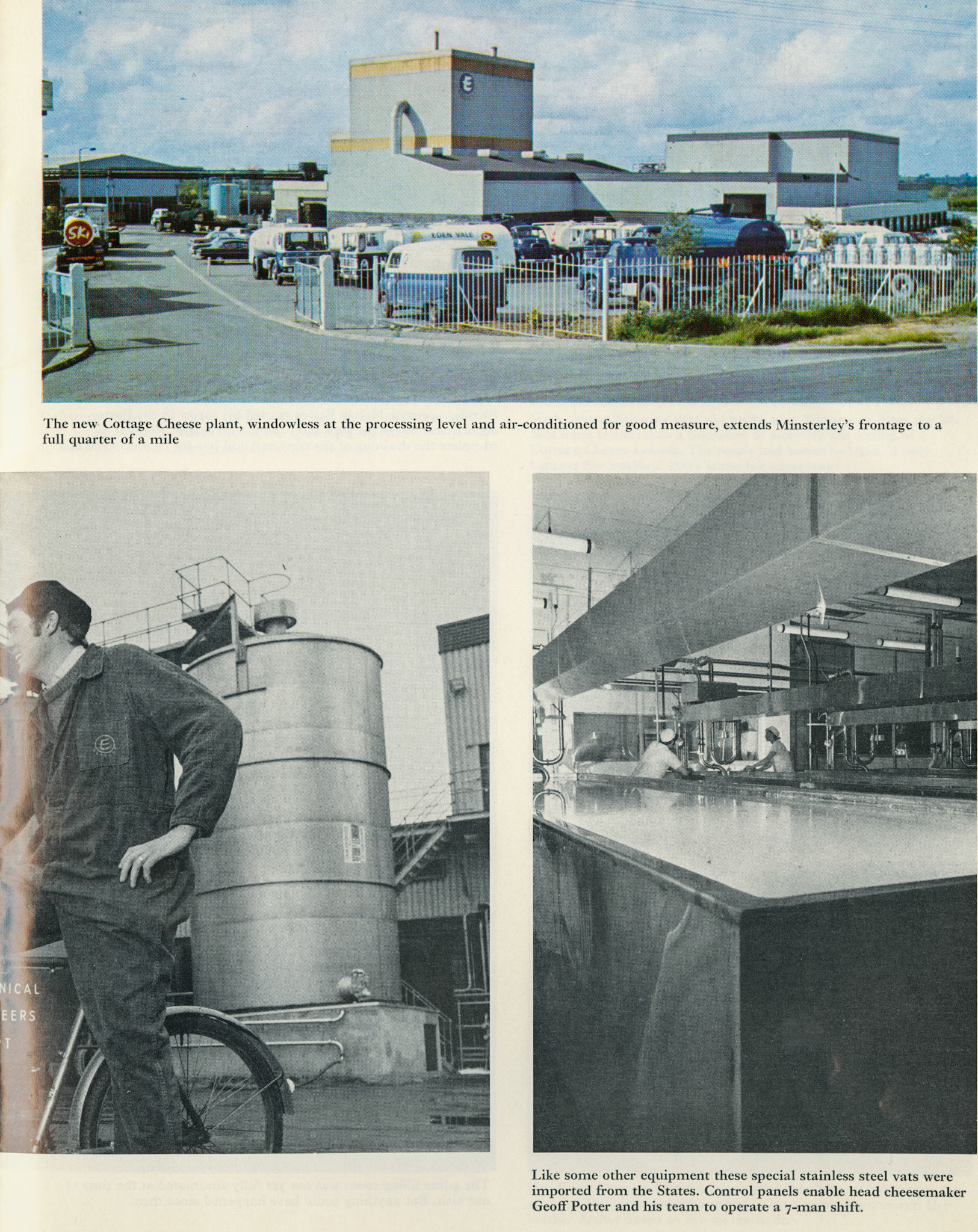 1972 New Cottage Cheese plant at Minsterley, Head Cheesemaker was Geoff Potter