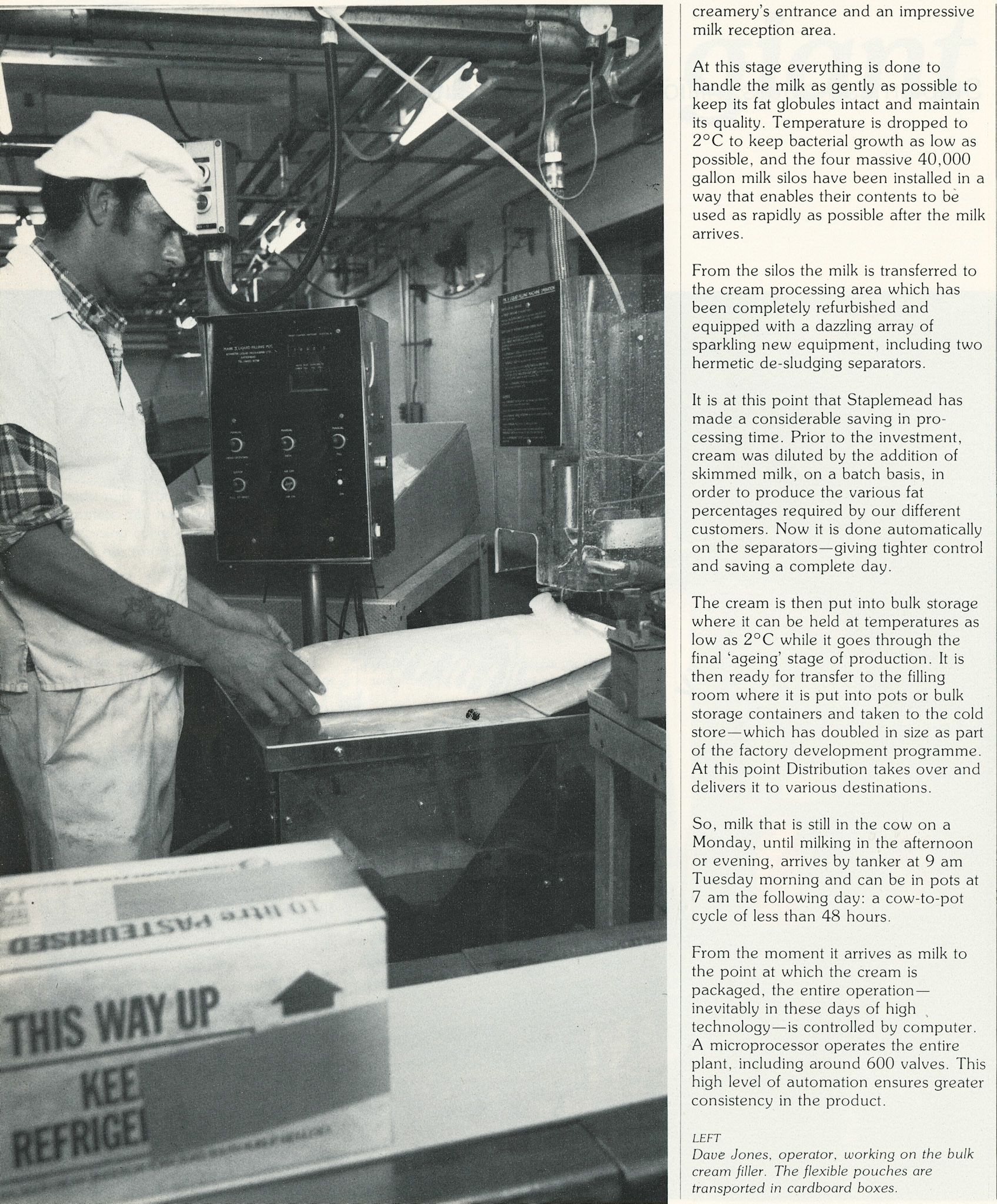 1983 Staplemead investment in cream plant