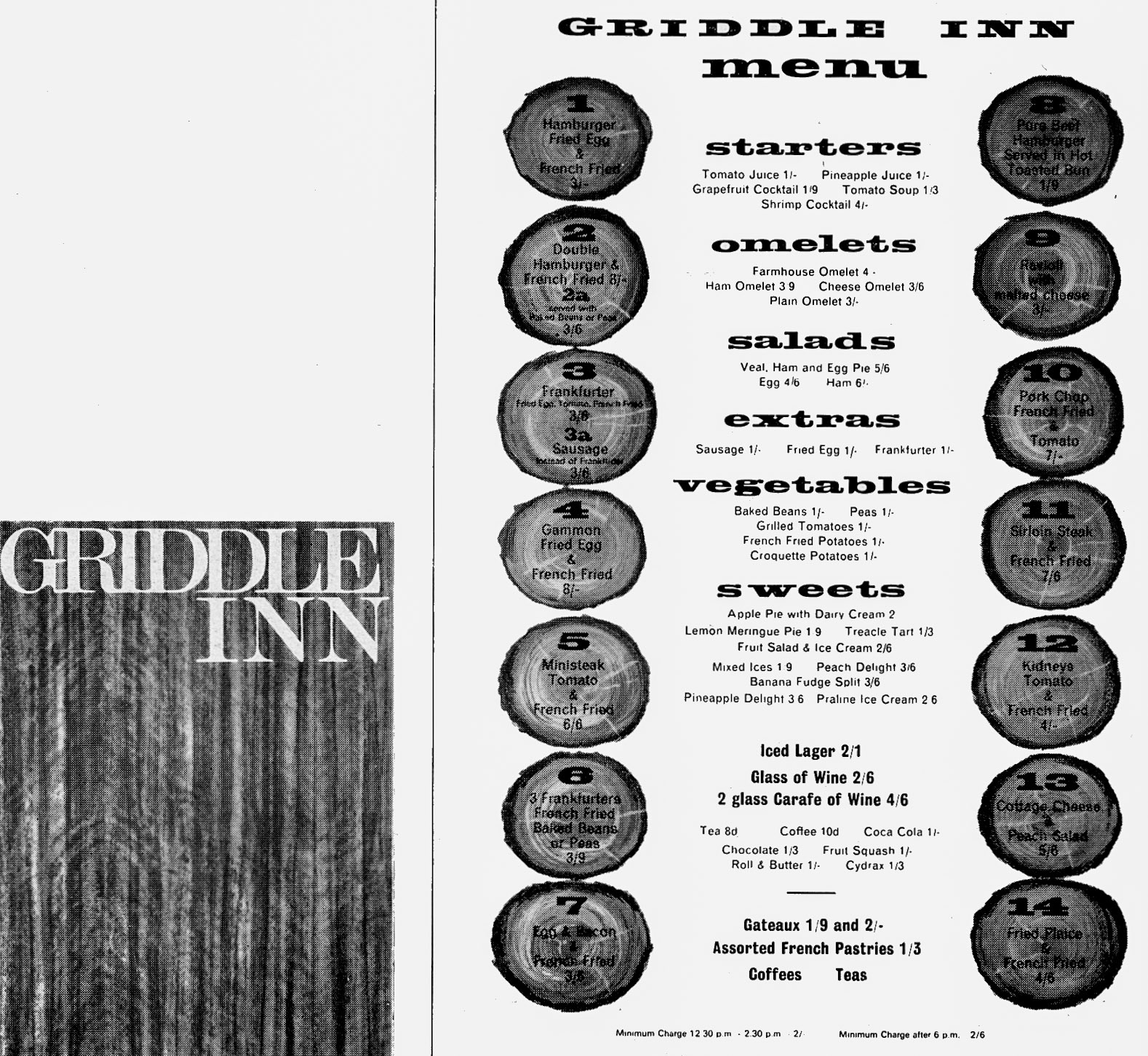 1965 Griddle Inn menu. (Express News Summer/Autumn)