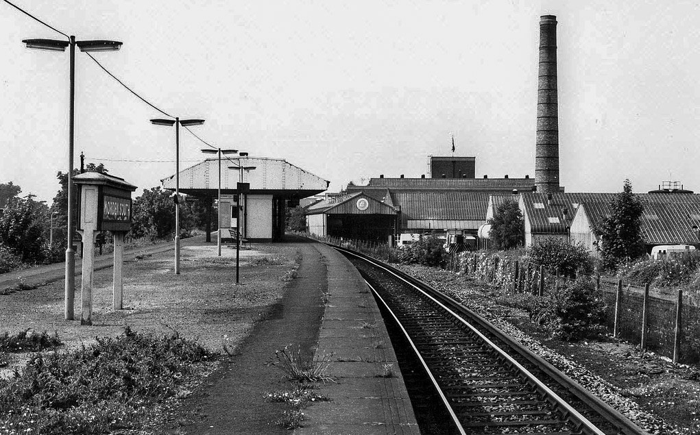 1970's The dairy from Morden South station platform