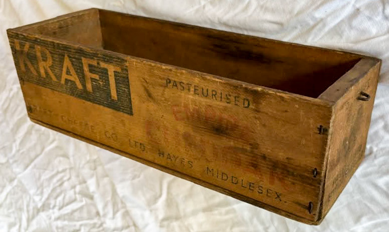 1940s? Kraft Cheese box, from Hayes factory, but possibly contained cheese from Ruyton.