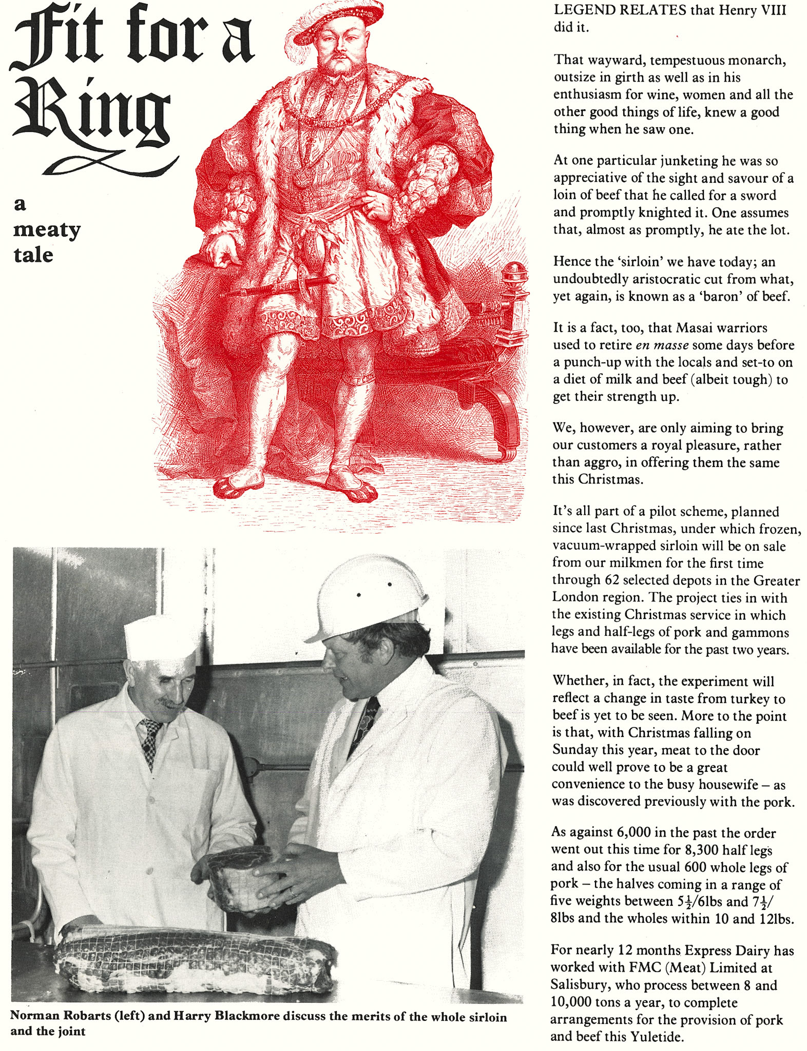 1977 Express partner with FMC Meats to offer beef sirloin to customers for Christmas. (Express News Christmas)