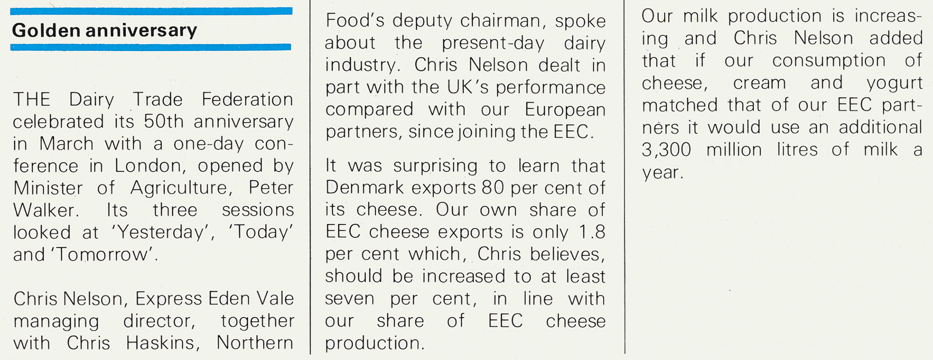 1983 Chris Nelson, Eden Vale MD, speaks at the DTF 50th Anniversary Conference. (Express News Spring)
