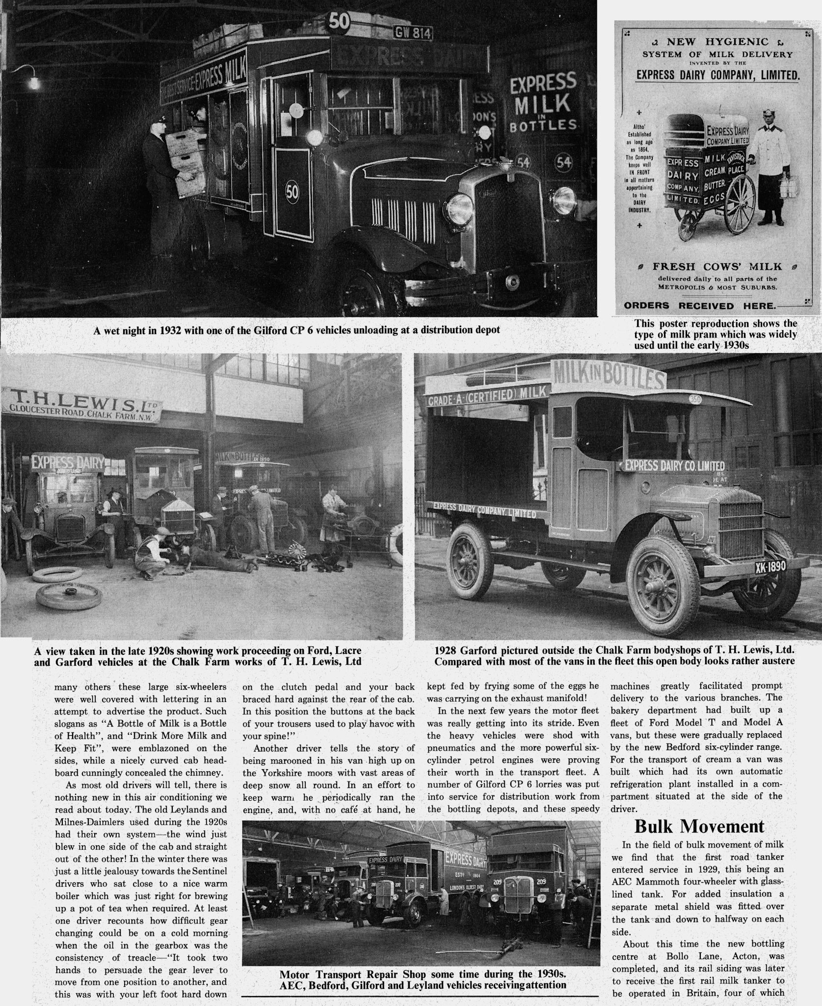 1966 'Moving the Milk' article by Arthur Ingram, published in 'Old Motor', October (Courtesy Dave Fane)