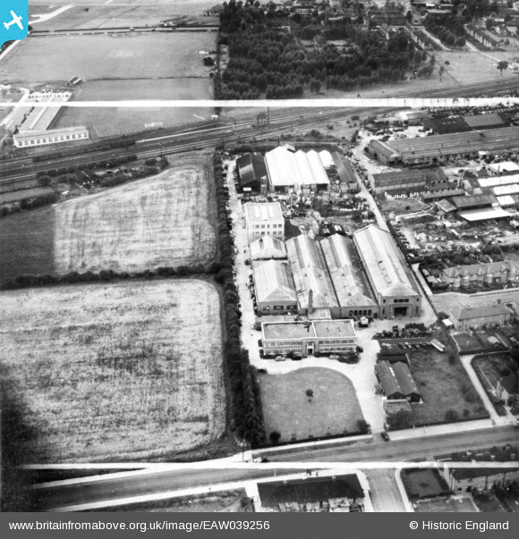 1951 South Ruislip site, prior to Express Dairy - The Air Control Installation Works, facing 0° (Courtesy Mark Amies, from Britain From Above, https://www.britainfromabove.org.uk/image/EAW039256