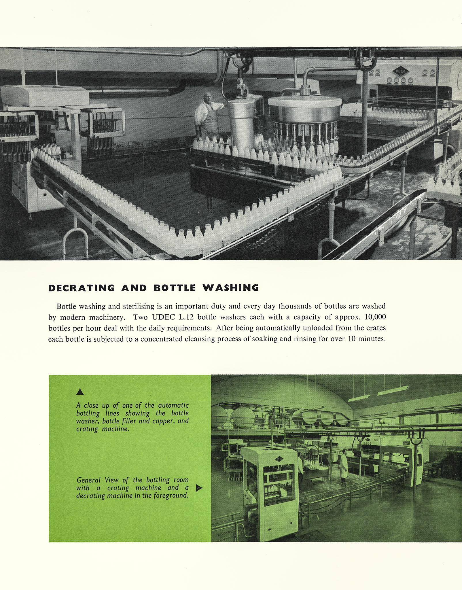 1957 Hammett's Dairies brochure. Bottle filling and recrating. (Courtesy Michael Mitchell)