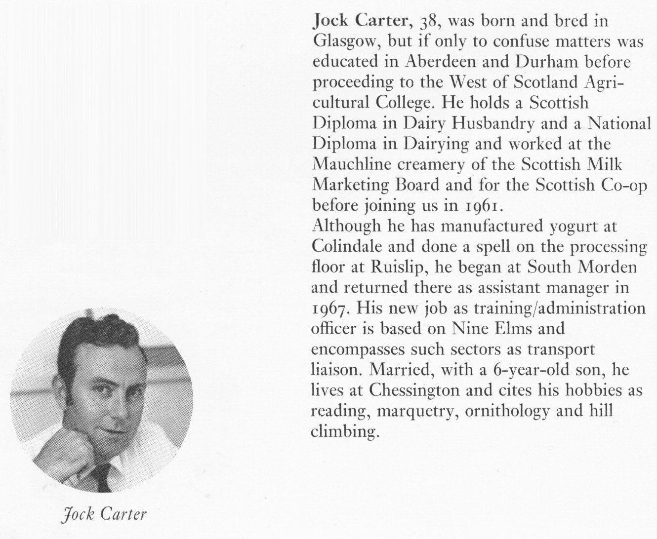 1970 Jock Carter - South Morden Processing p