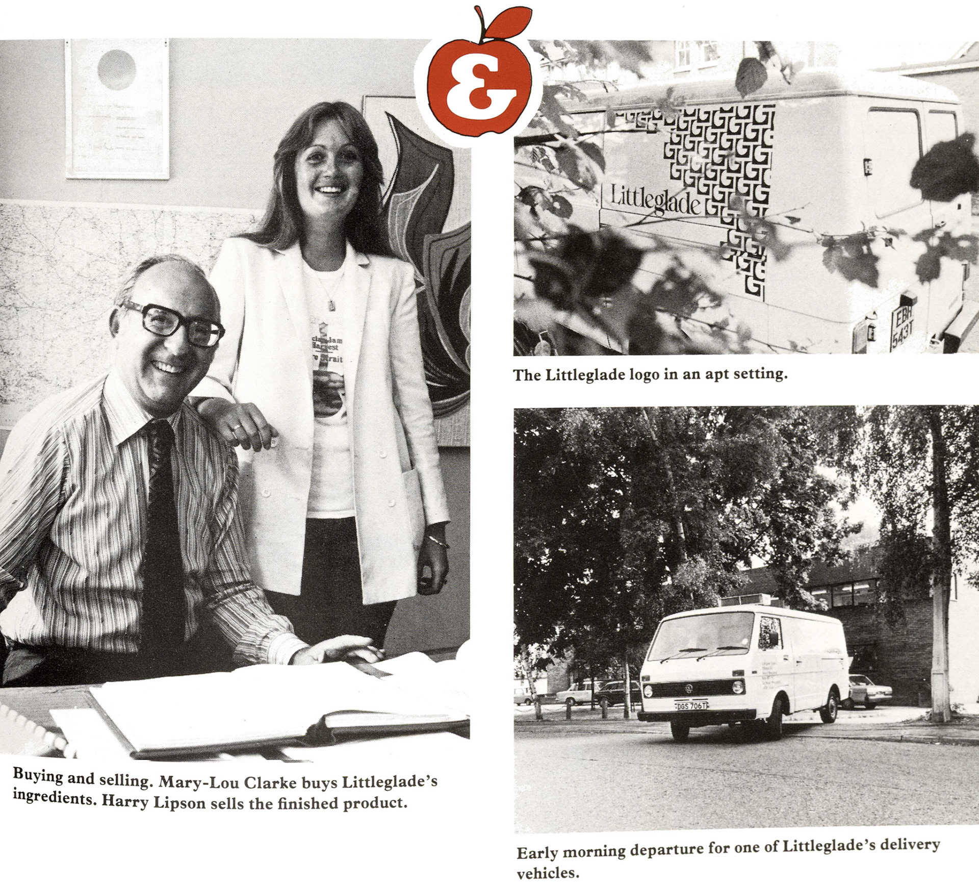 1979 Littleglade managers-Mary-Lou Clarke buys ingredients and Harry Lipson is responsible for sales. Chris Farnham comments "They became part of Express Foods around the same time as Cuisine at Aylesbury, and made very similar high quality products. I can confirm that Cuisine quiches were the finest I have ever had, Happy Days".(Express News Autumn)