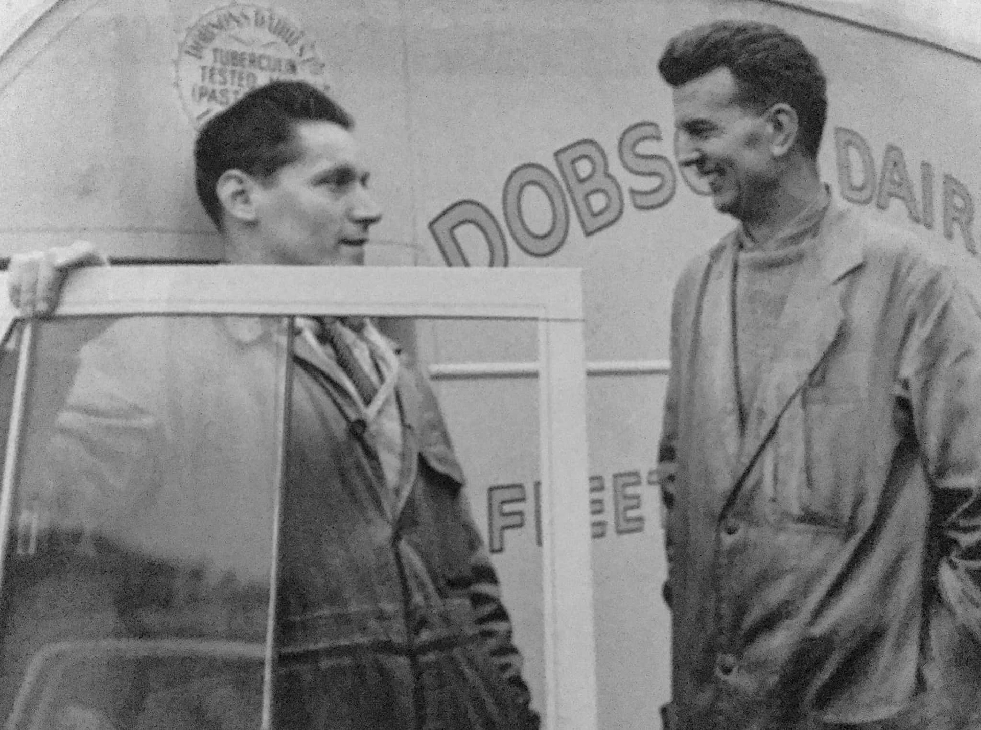 1950's Tracey comments "Uncle Bill, left, worked for Dobson's Dairies." (Courtesy Tracey Hollowood)
