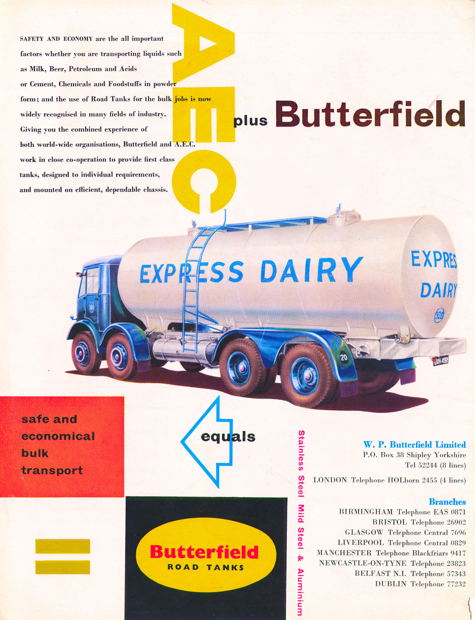 1950's? AEC-Butterfield tankers advertisement (Courtesy Dave Fane)