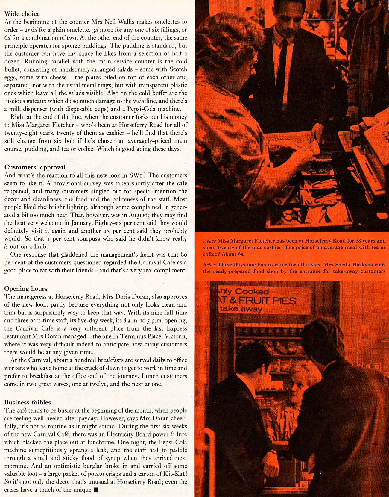 1968 Horseferry Road restaurant re-styling