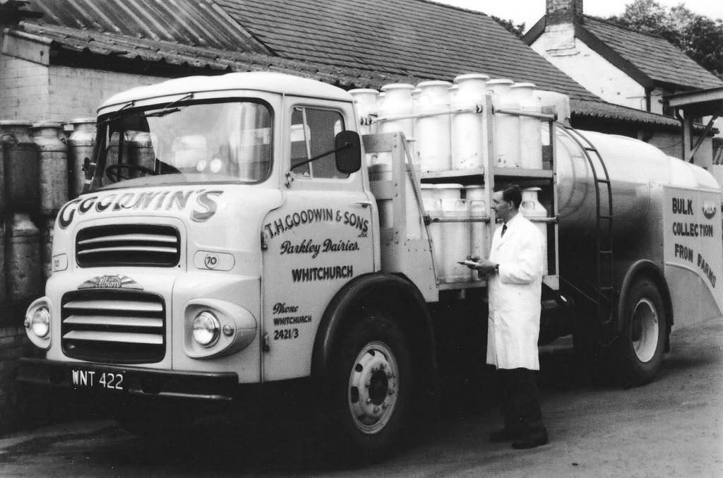 1960s Unusual Bulk and churn collection lorry by T.H. Goodwin &amp; Sons in Whitchurch, Shropshire. (Courtesy Thelonious Monk)