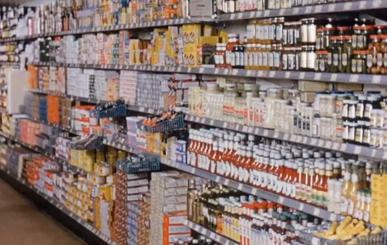 1957 Premier Supermarket Streatham. ‘Time for Leisure’ film (Yorkshire Film Archive)