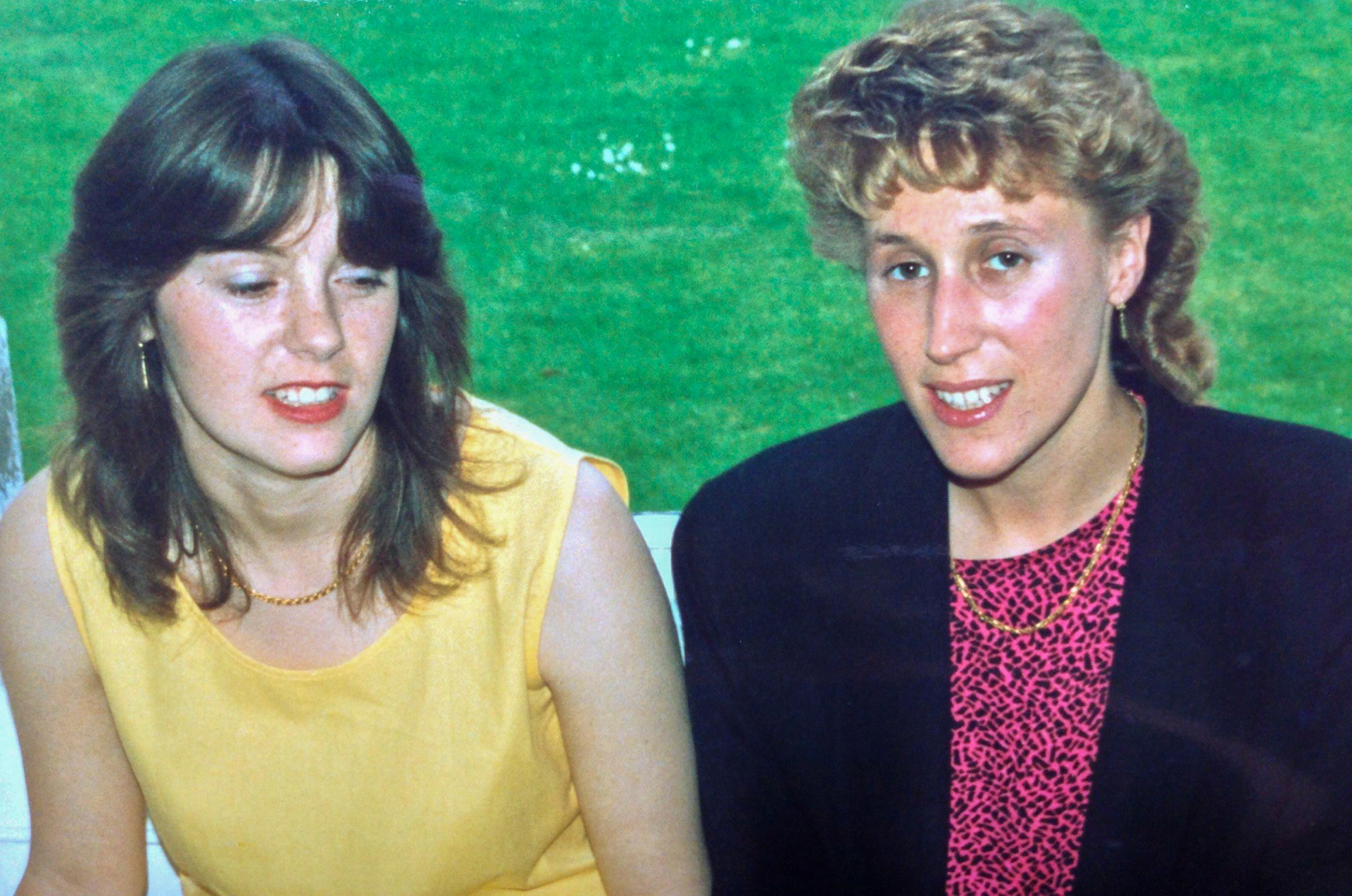 1980's Exeter. Wendy Hawker and Sandra Walton. (Courtesy Phillip Budd)