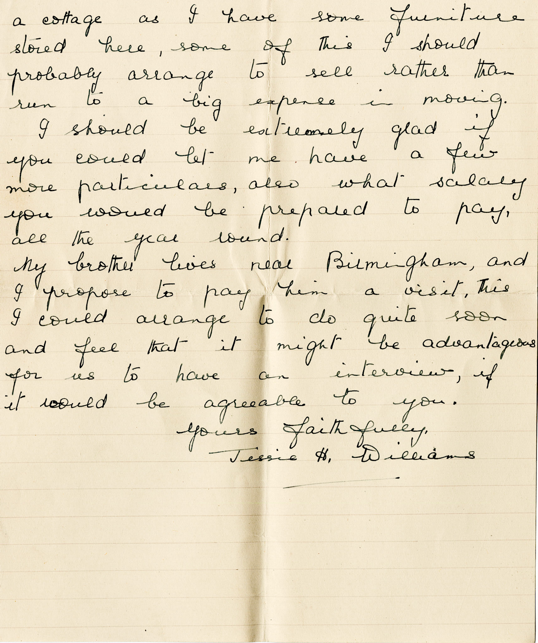 1930 Ruyton Co-operative Dairies-Cheesemaker Job Applications-Jessie H Williams