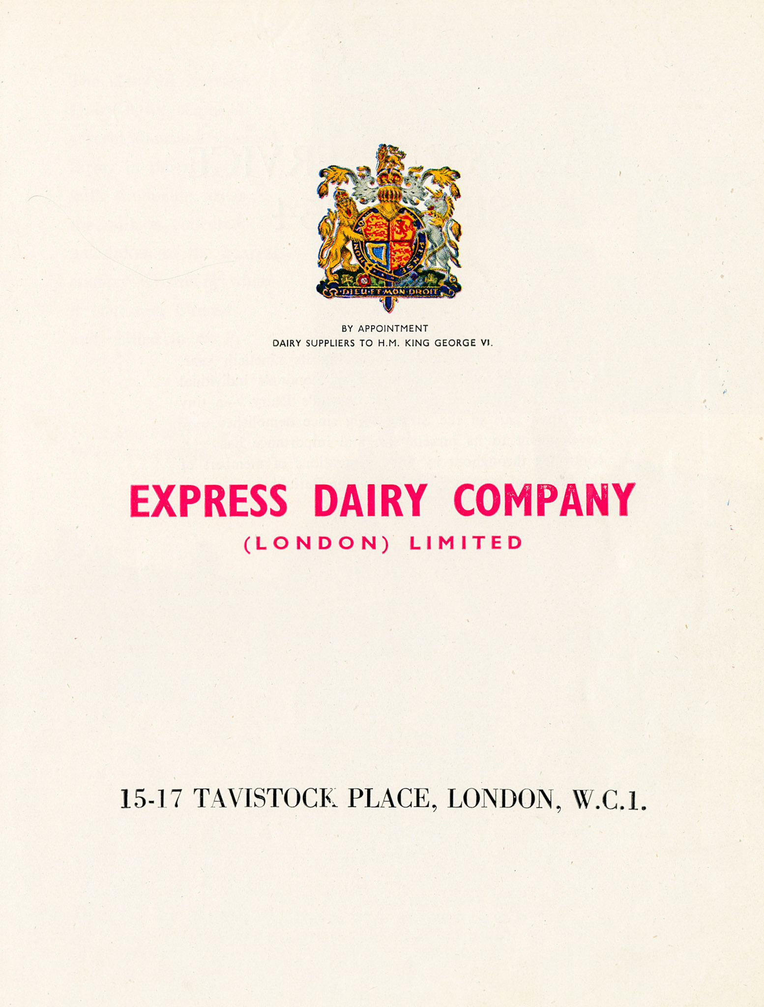 1952 'The Express Dairy' Booklet