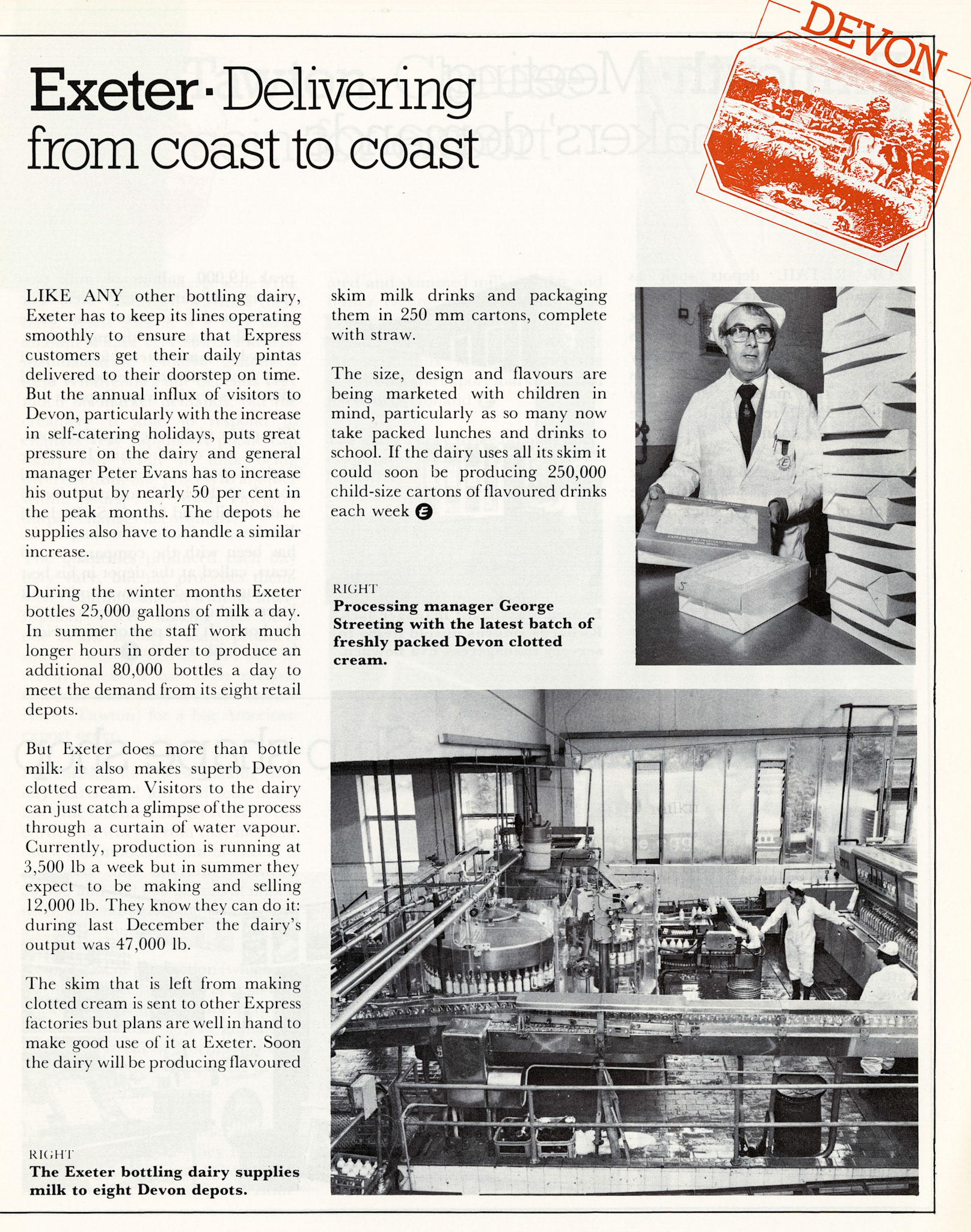 1981 A day in the life of Devon - Exeter Processing. See next image for one person's recollections - Paul Ditchburn