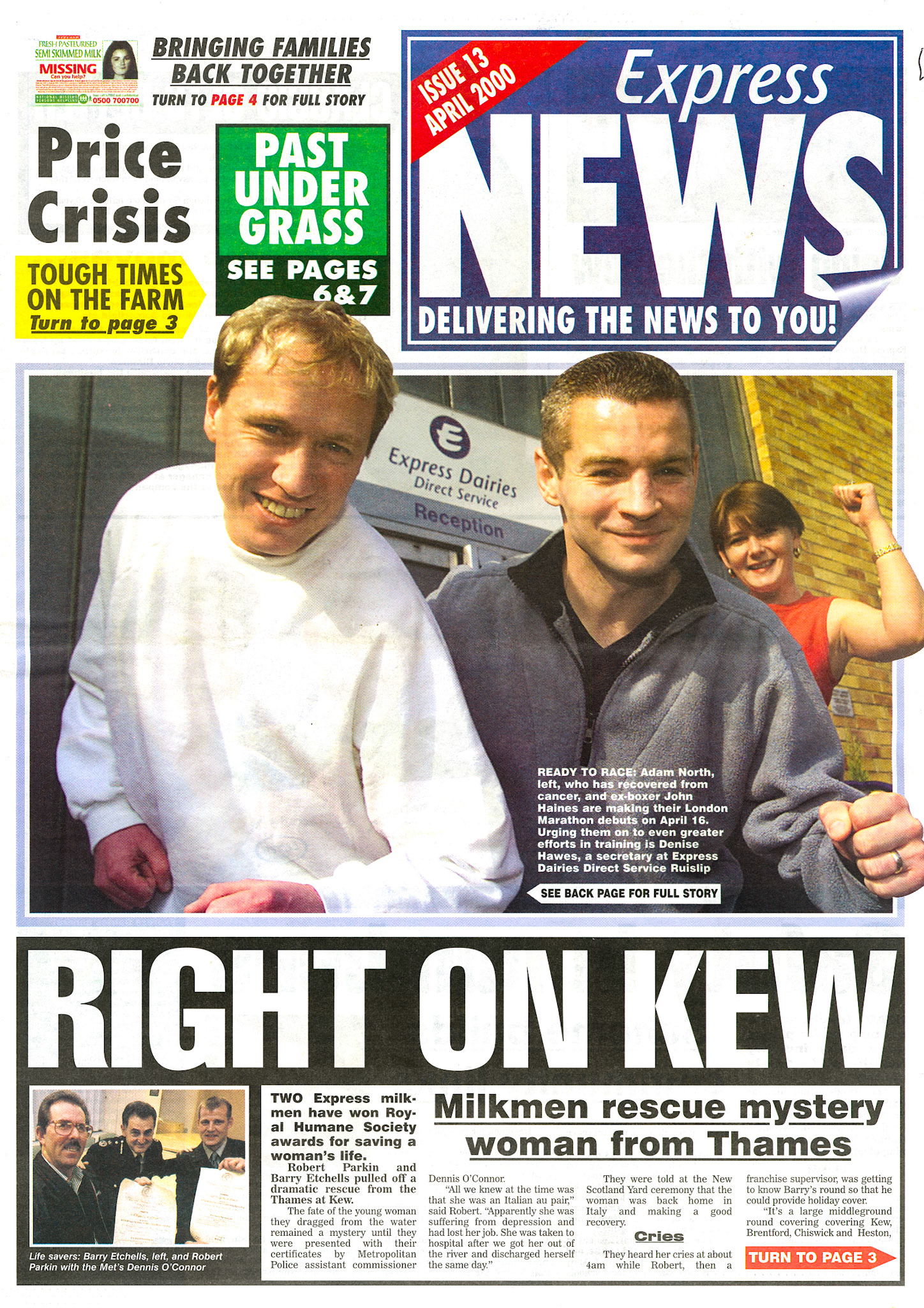 2000 April-Express News Front Cover (Courtesy Paul Luke)