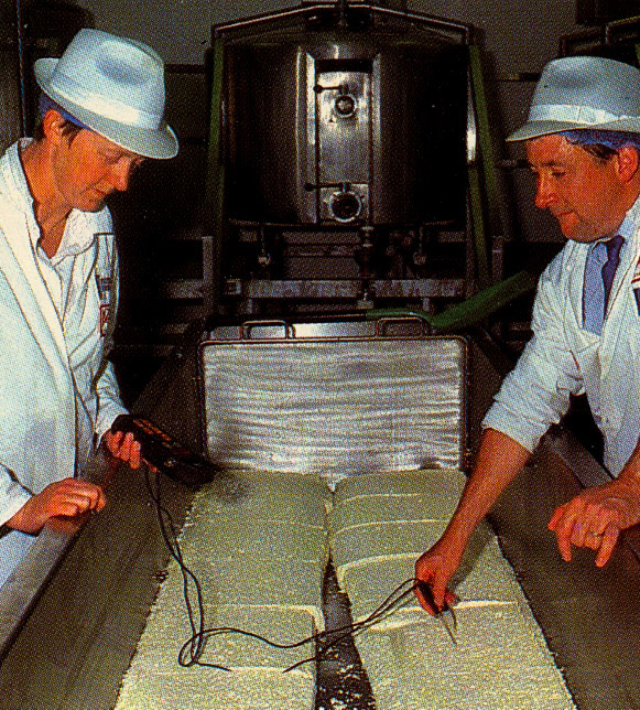 1992 Tuxford &amp; Tebbutt. On the left is Alison Braithwaite later Thake. The Cheese Company Introductory Brochure (Courtesy Alan Mandle)