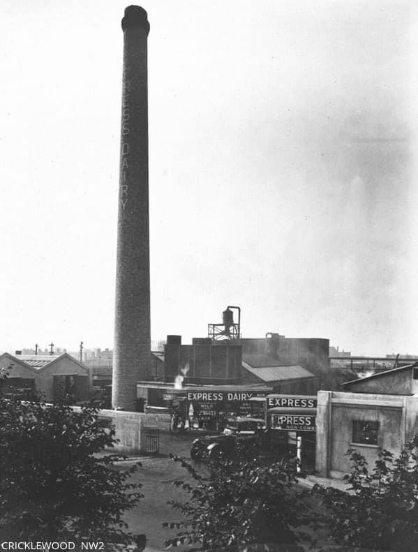 1950's ? Cricklewood Dairy and chimney