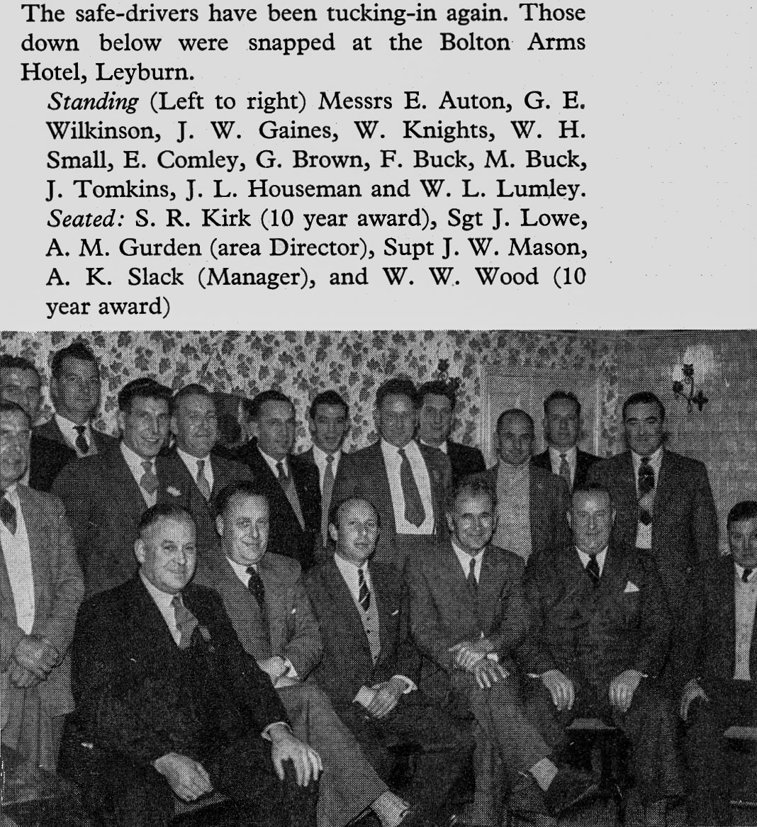 1960 Leyburn safe drivers get together at the Bolton Arms Hotel. (Express News Christmas)