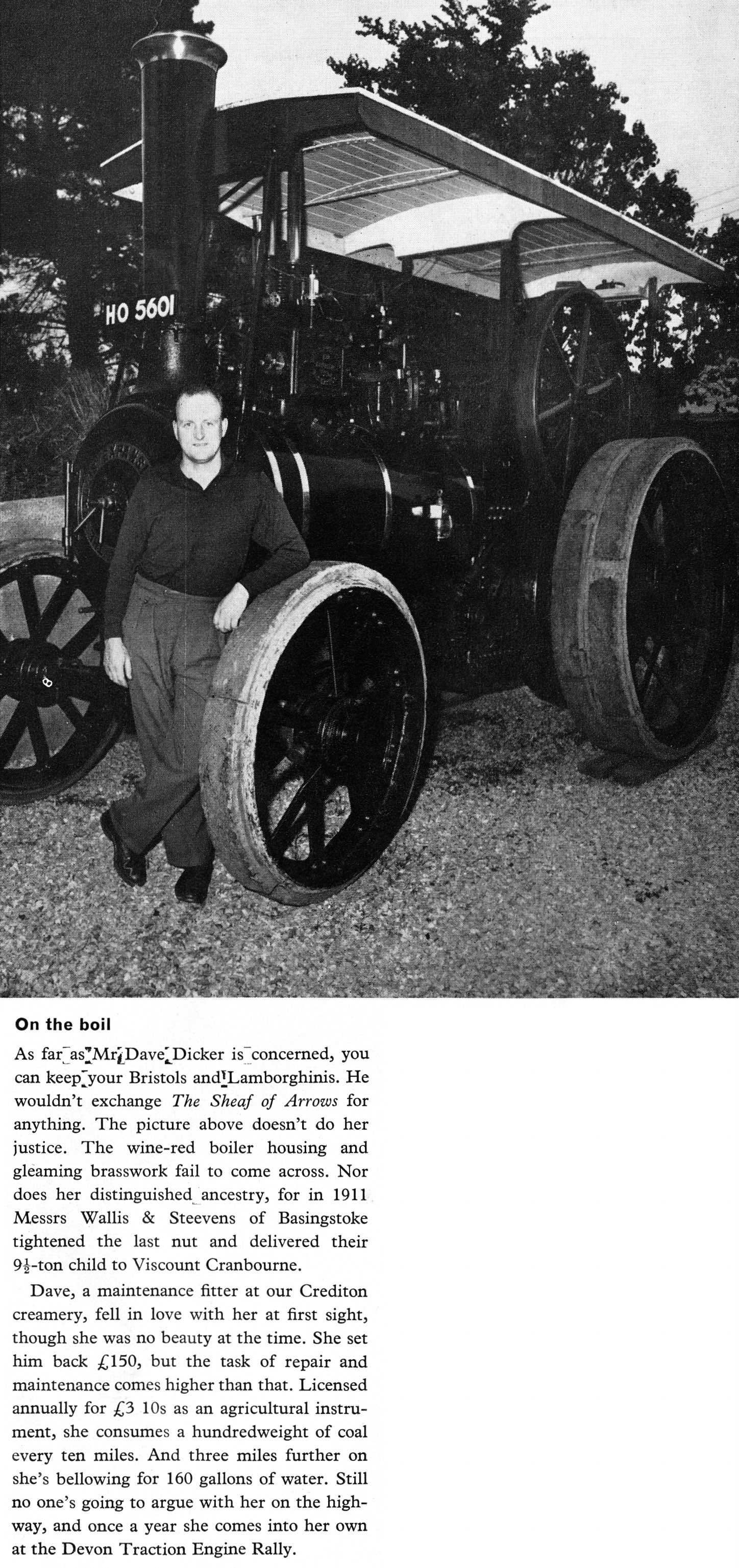 1967 Credition fitter Dave Dicker shows off his traction engine. (Express News Christmas)