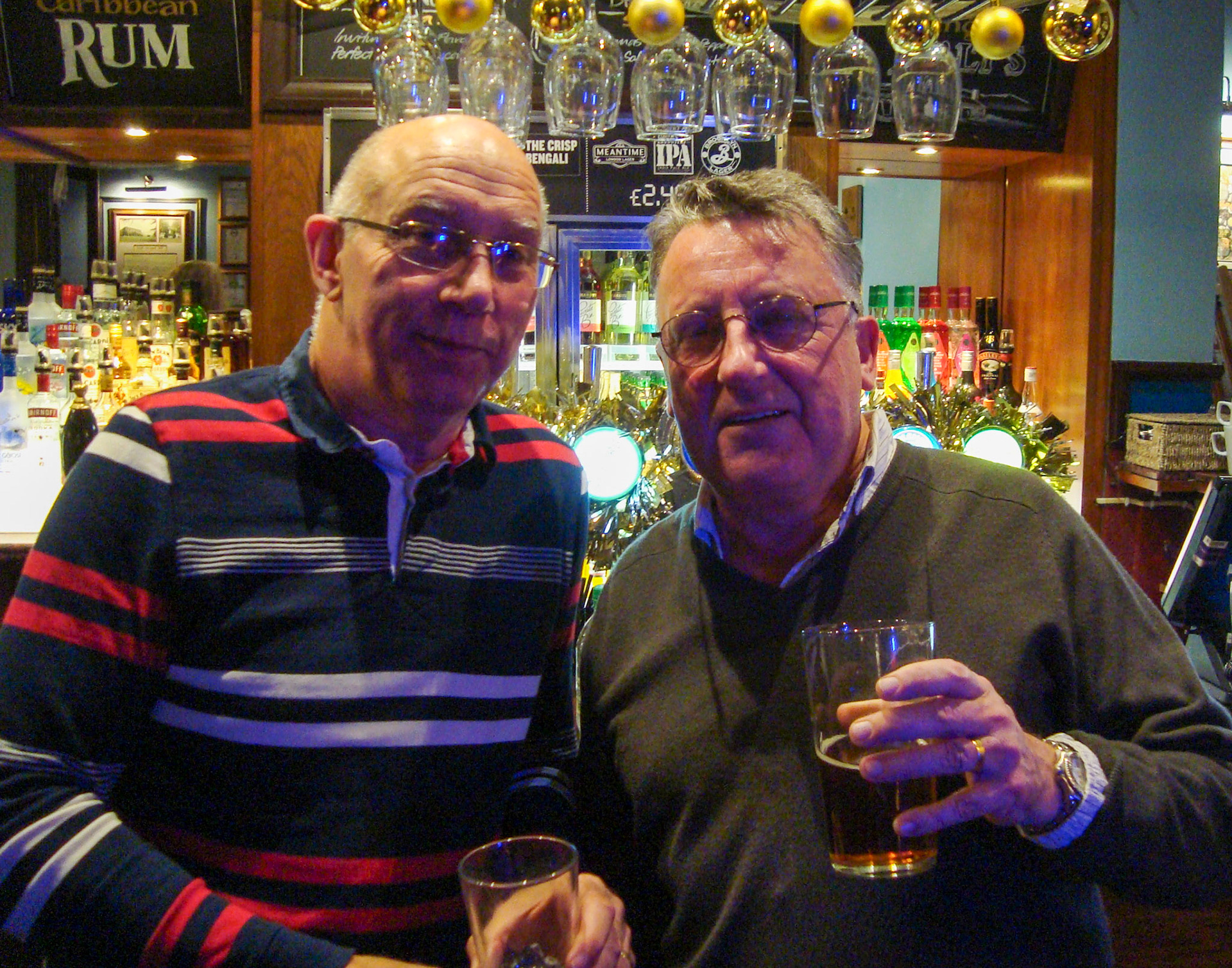 2015 Exeter Staff Reunion. Jimmy Reid (James Corbett Reid) alongside Philip Howe. (Courtesy Phillip Budd)