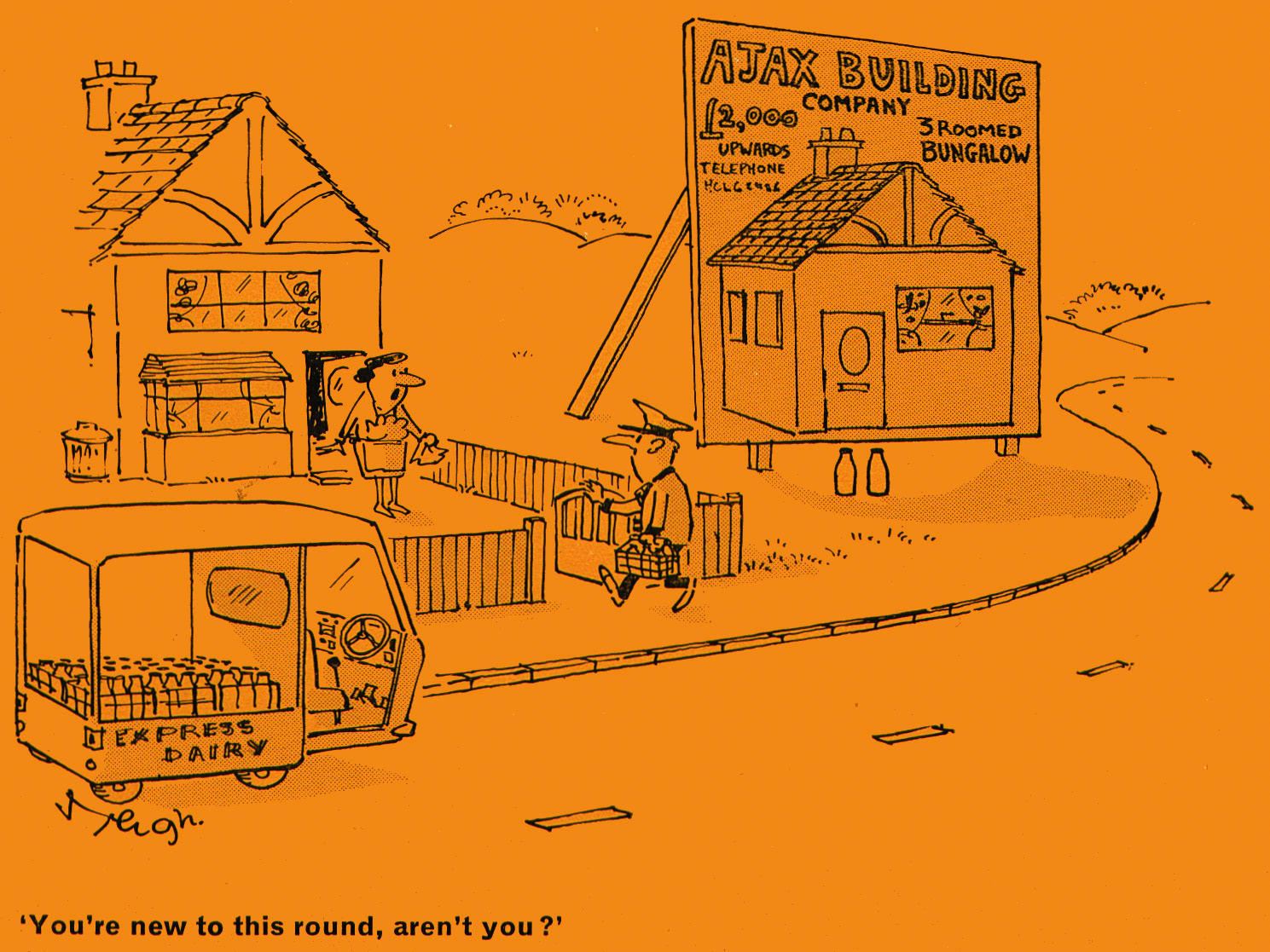 1963 cartoon "You're new to this round, aren't you?" (Express News Autumn)