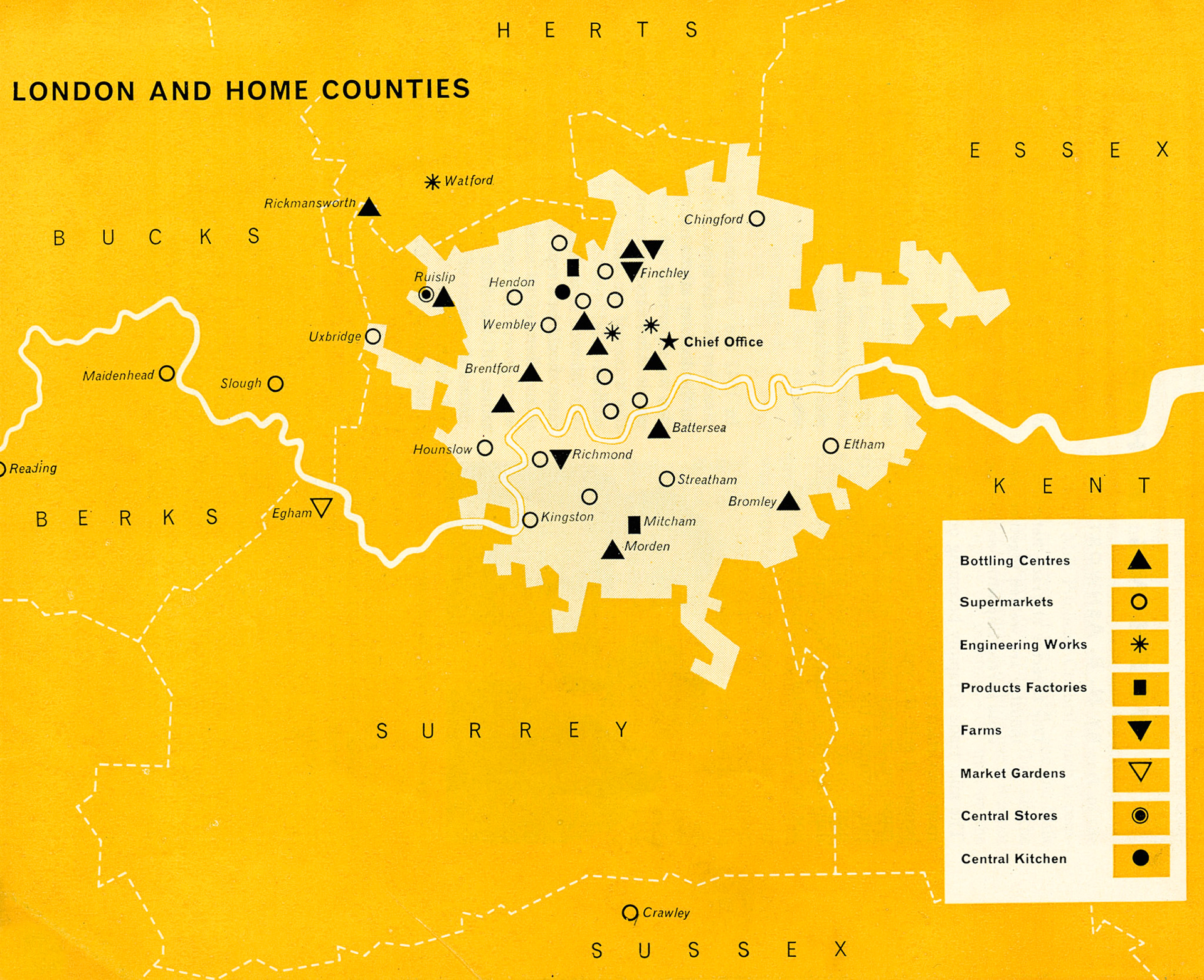 1960 Exprsss Dairy London sites as reported in Express News