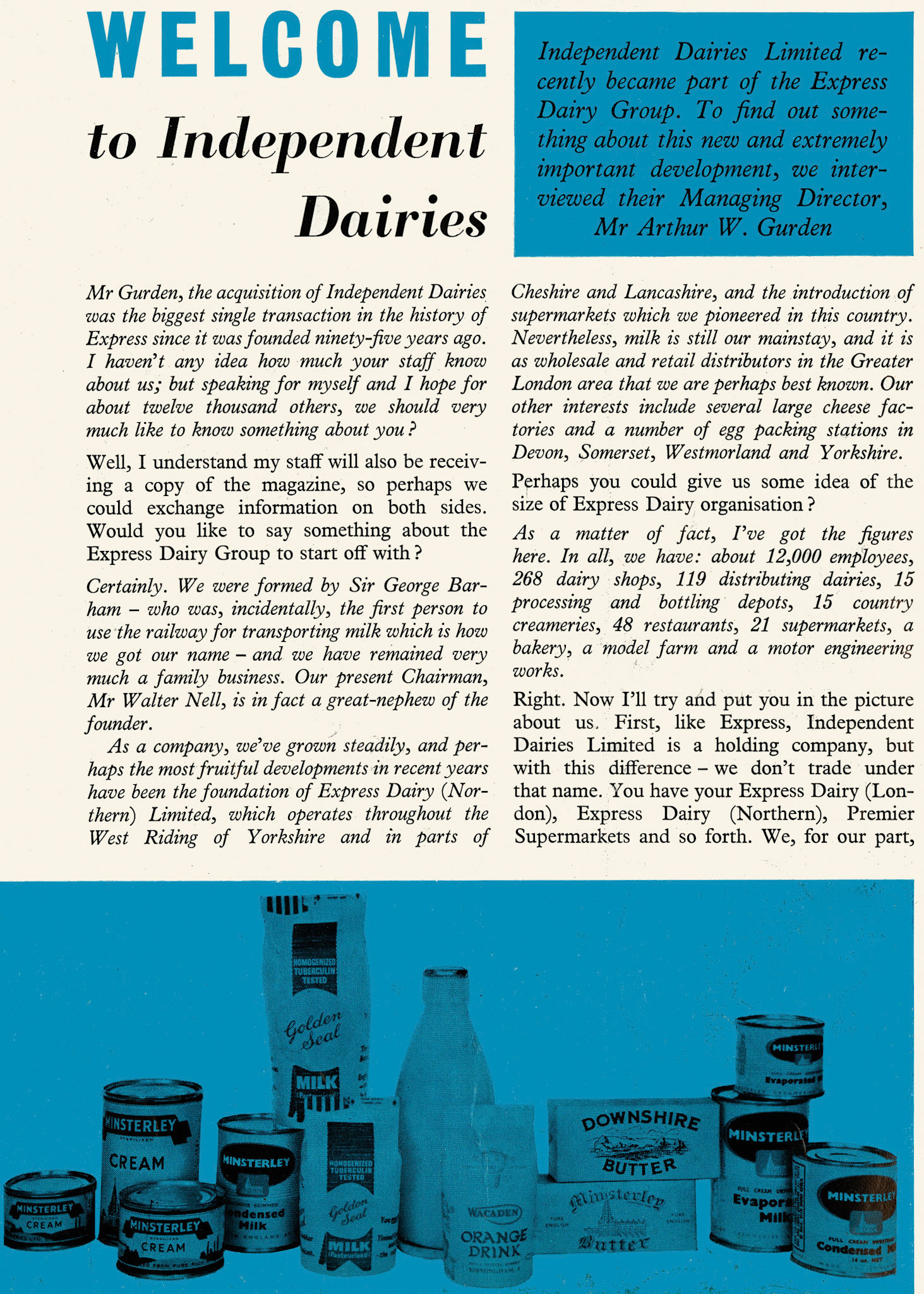 1959 Independent Dairies joins Express (Express News October)