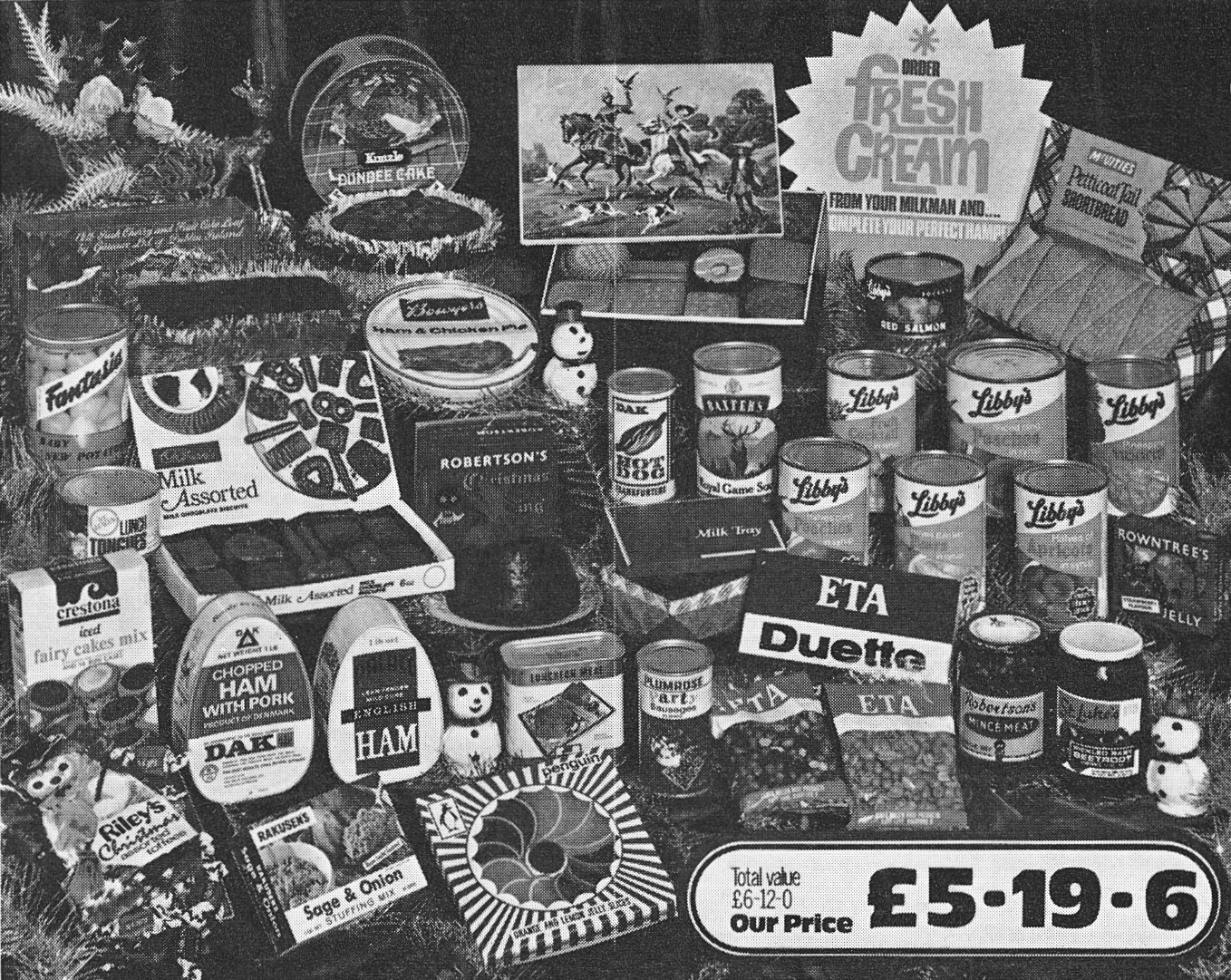 1970 Christmas Hamper contents. (Express News Spring 1971)