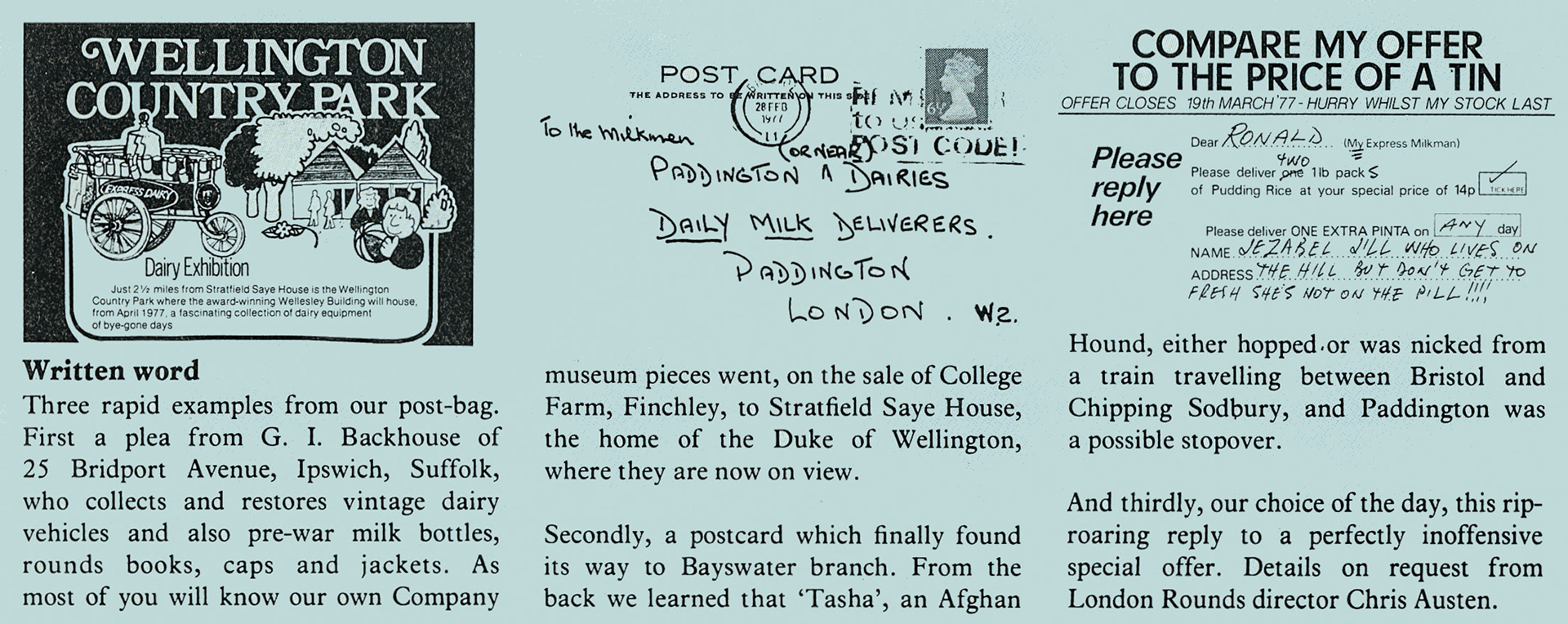1977 Amusing items from the post. (Express News Summer)